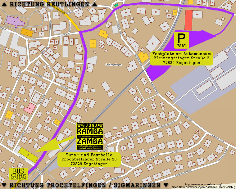 Karte Bus-Parkplatz Karte Bus-Parkplatz