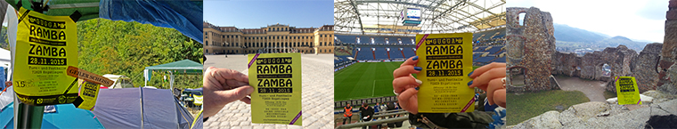 Gugga RAMBA ZAMBA 2015 Flyer auf Weltreise